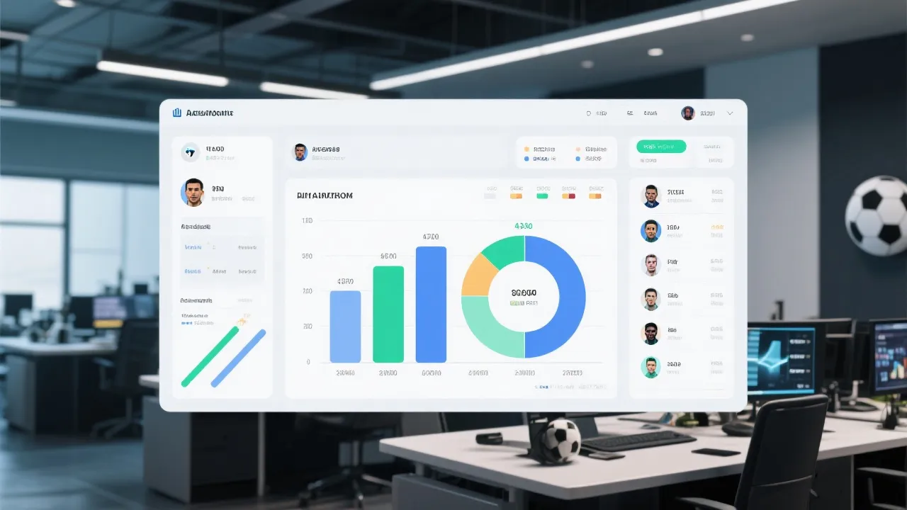 数据面板与球员年龄结构的可视化图表