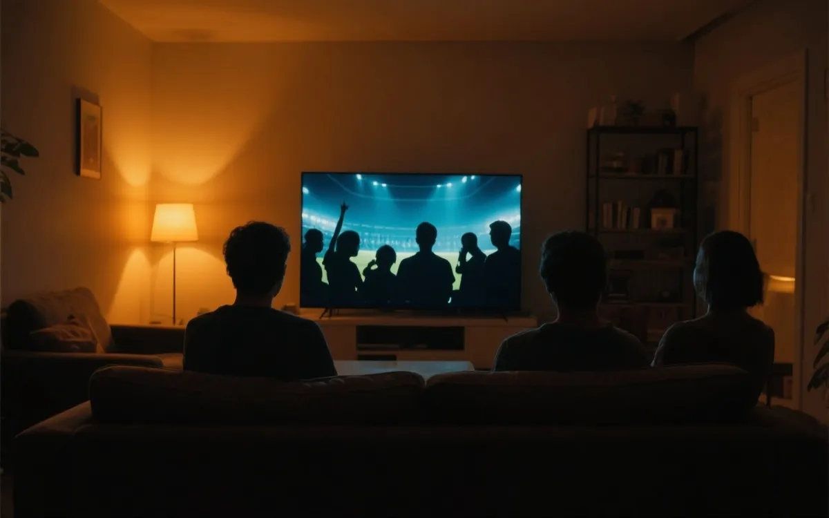 决赛夜观赛场景与品牌内容运营画面