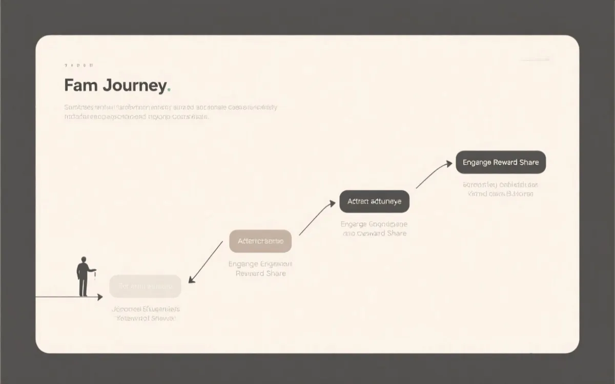 场外互动体验流程图：引流-参与-记录-奖励-分享