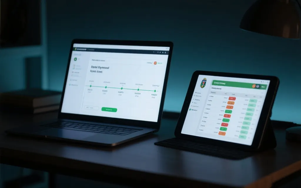 电脑端多窗口追踪世界杯实时比分的工作流示意图