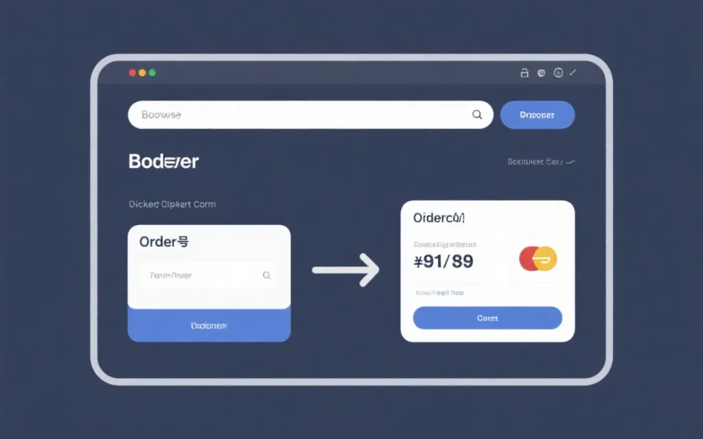 购票结算页面的流程示意与订单确认元素
